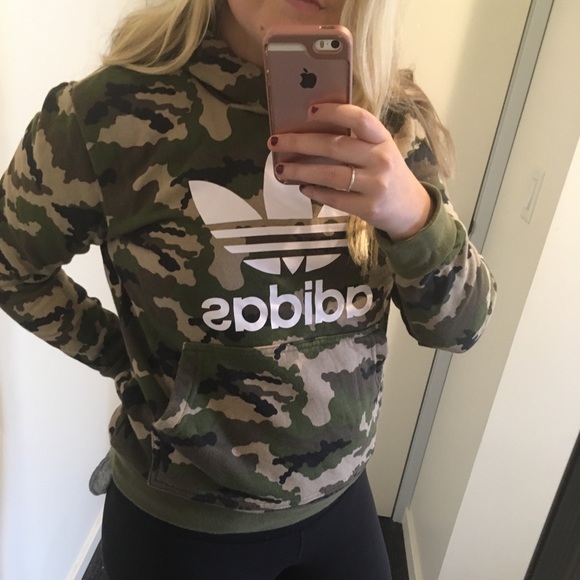 camo adidas hoodie womens